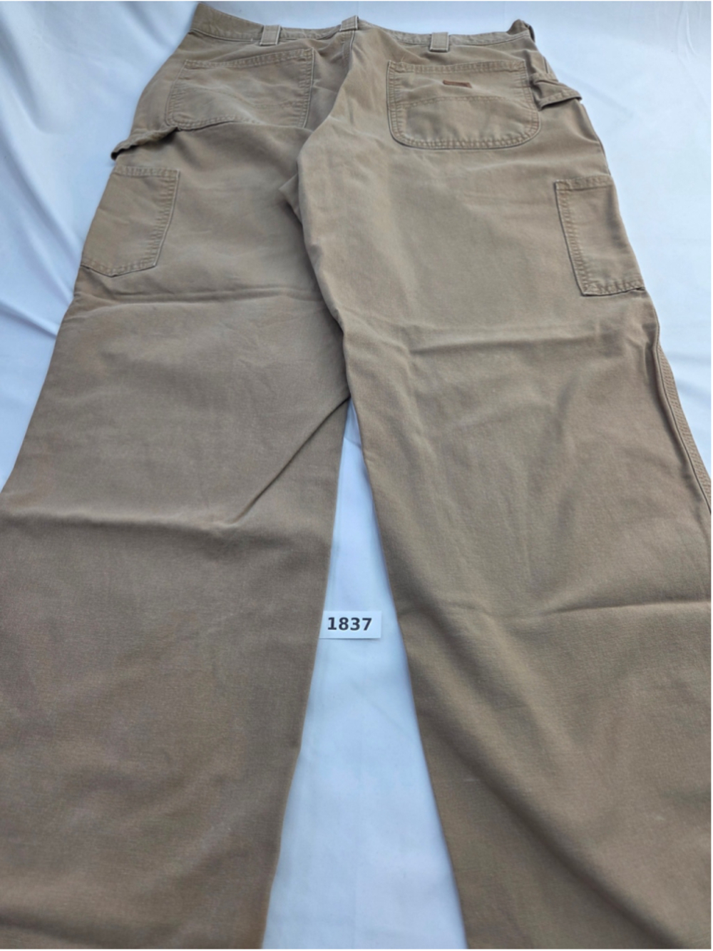Men's Carhartt Cargo Pants Beige 100% Cotton 36x32 #1837
